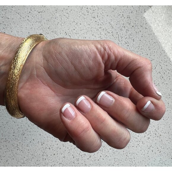 Vintage CINER Double Panther White Enamel Clamper Bracelet *RARE* - Picture 5 of 6